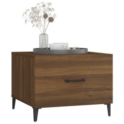 Tables basses avec pieds en métal 2 pcs Chêne marron 50x50x40cm 630629630629