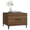Tables basses avec pieds en métal 2 pcs Chêne marron 50x50x40cm 630629630629