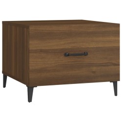 Tables basses avec pieds en métal 2 pcs Chêne marron 50x50x40cm 630629630629