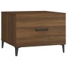 Tables basses avec pieds en métal 2 pcs Chêne marron 50x50x40cm 630629630629