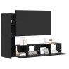 Meuble TV mural 2 pcs Chêne noir Bois d'ingénierie 630632630632