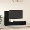 Meuble TV mural 2 pcs Chêne noir Bois d'ingénierie 630632630632