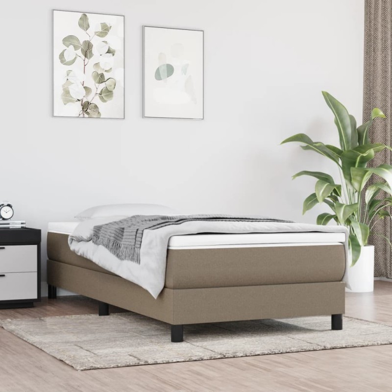 Matelas de lit à ressorts ensachés fermeté moyenne taupe 120x190x20 cm Tissu 630635630635