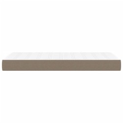 Matelas de lit à ressorts ensachés fermeté moyenne taupe 120x190x20 cm Tissu 630635630635