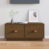 Meuble TV Marron miel 80x34x35 cm Bois de pin massif 630636630636