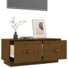 Meuble TV Marron miel 80x34x35 cm Bois de pin massif 630636630636