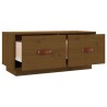 Meuble TV Marron miel 80x34x35 cm Bois de pin massif 630636630636