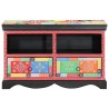 Meuble TV Multicolore 80 x 35 x 50 cm Bois de mangue massif 630637630637