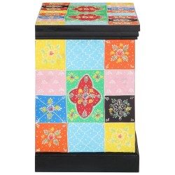 Meuble TV Multicolore 80 x 35 x 50 cm Bois de mangue massif 630637630637