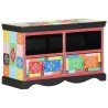 Meuble TV Multicolore 80 x 35 x 50 cm Bois de mangue massif 630637630637