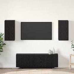 Meuble TV mural 2 pcs Chêne noir 30,5 x 30 x 60 cm 630638630638