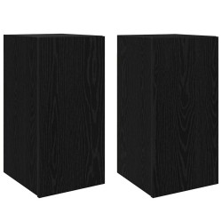 Meuble TV mural 2 pcs Chêne noir 30,5 x 30 x 60 cm 630638630638