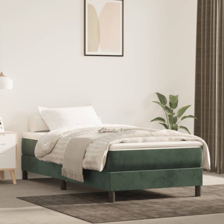 Matelas de lit à ressorts ensachés fermeté moyenne vert foncé 120x190x20 cm 630639630639