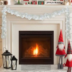 Guirlande de Boules de Noël Blanc 186 cm Polystyrène 630640630640