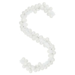 Guirlande de Boules de Noël Blanc 186 cm Polystyrène 630640630640