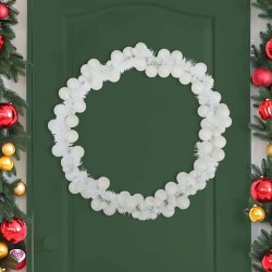 Guirlande de Boules de Noël Blanc 186 cm Polystyrène 630640630640