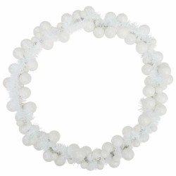 Guirlande de Boules de Noël Blanc 186 cm Polystyrène 630640630640