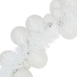Guirlande de Boules de Noël Blanc 186 cm Polystyrène 630640630640