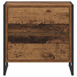 Table de chevet avec tiroir 2 pcs Bois Ancien 50 x 39,5 x 50 cm 630641630641