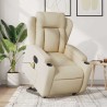 Fauteuil inclinable de massage électrique Crème Tissu 630642630642