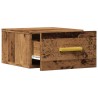 Tables de chevet murales 2 pcs vieux bois 35x35x20 cm 630644630644