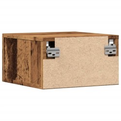 Tables de chevet murales 2 pcs vieux bois 35x35x20 cm 630644630644