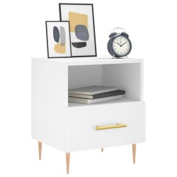 Tables de chevet 2 pcs blanc 40x35x47,5 cm bois d’ingénierie 630646630646