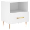 Tables de chevet 2 pcs blanc 40x35x47,5 cm bois d’ingénierie 630646630646