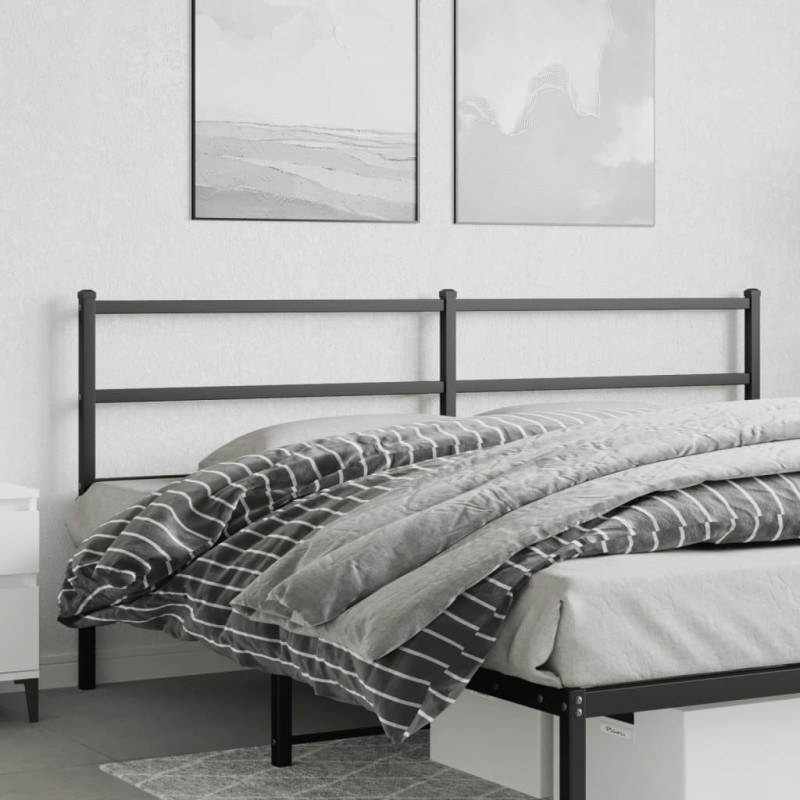 Tête de lit métal noir 193 cm Tête de lit métal noir 193 cm