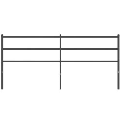  Tête de lit métal noir 193 cm 