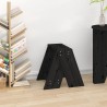 Tabourets lot de 2 noir 40x40x45 cm bois massif de pin 630651630651