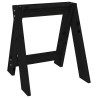 Tabourets lot de 2 noir 40x40x45 cm bois massif de pin 630651630651