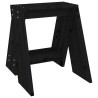 Tabourets lot de 2 noir 40x40x45 cm bois massif de pin 630651630651