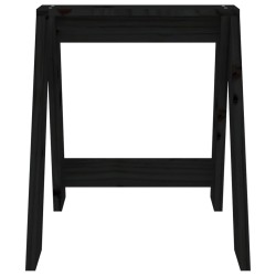 Tabourets lot de 2 noir 40x40x45 cm bois massif de pin 630651630651