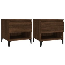 Tables d'appoint 2 pcs Chêne marron 50x46x50 cm Bois ingénierie 630652630652
