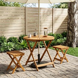 Table de jardin pliante Naturel Ø70 x 75 cm 630655630655