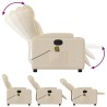 Fauteuil inclinable de massage crème tissu 630659630659