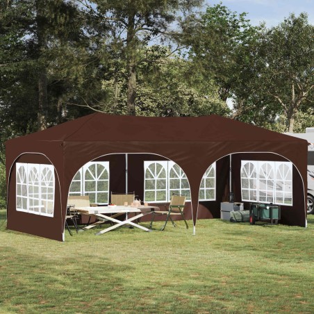 Tente de fête pop-up 575 x 288 x 245 cm Marron Tissu Oxford 630660630660