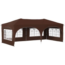 Tente de fête pop-up 575 x 288 x 245 cm Marron Tissu Oxford 630660630660