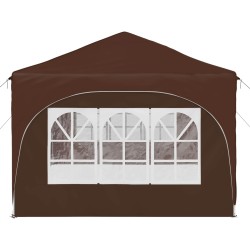 Tente de fête pop-up 575 x 288 x 245 cm Marron Tissu Oxford 630660630660