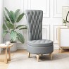 Fauteuil à pantoufle Gris clair 56,5 x 70 x 110 cm tissu 630661630661