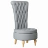 Fauteuil à pantoufle Gris clair 56,5 x 70 x 110 cm tissu 630661630661