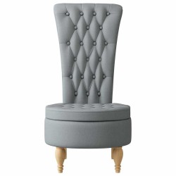 Fauteuil à pantoufle Gris clair 56,5 x 70 x 110 cm tissu 630661630661