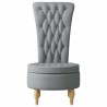 Fauteuil à pantoufle Gris clair 56,5 x 70 x 110 cm tissu 630661630661
