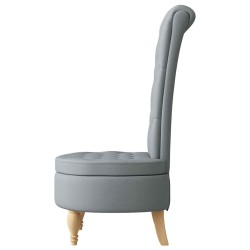 Fauteuil à pantoufle Gris clair 56,5 x 70 x 110 cm tissu 630661630661