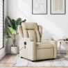Fauteuil de massage inclinable crème tissu 630663630663