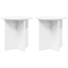 Support de Plante 2 pcs Blanc Ø40 x 40 cm Bois d'ingénierie 630664630664