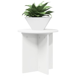 Support de Plante 2 pcs Blanc Ø40 x 40 cm Bois d'ingénierie 630664630664
