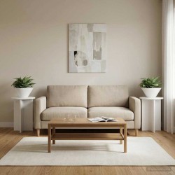 Support de Plante 2 pcs Blanc Ø40 x 40 cm Bois d'ingénierie 630664630664