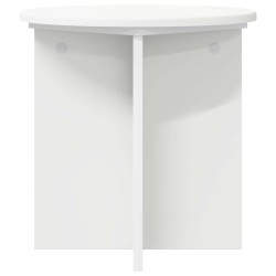 Support de Plante 2 pcs Blanc Ø40 x 40 cm Bois d'ingénierie 630664630664
